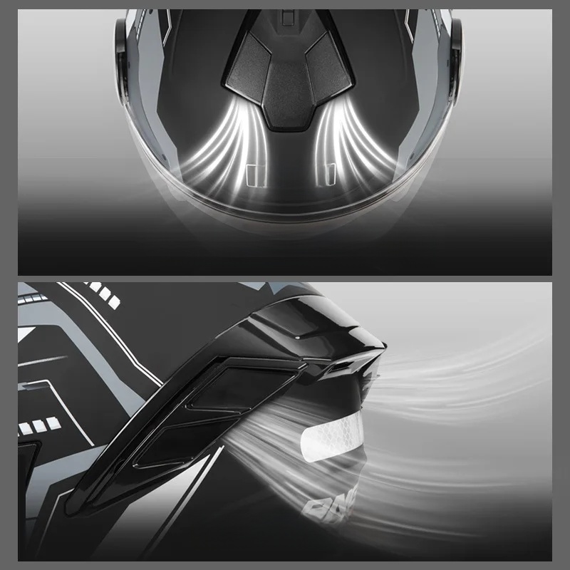 motorcycle 3/4 helmet with Blu - Full Face Motorcycle Helmet With Bluetooth 评论和价格