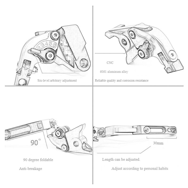For HONDA NC700X NC700 X 2016- - Cnc Aluminum Adjustable Brake Clutch Levers 评论和价格