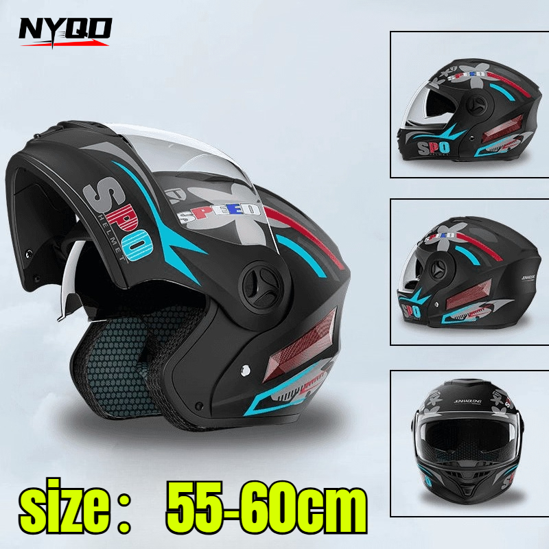 Safety Downhill Flip Up Helmet - Full Face Motorcycle Helmet With Bluetooth 评论和价格