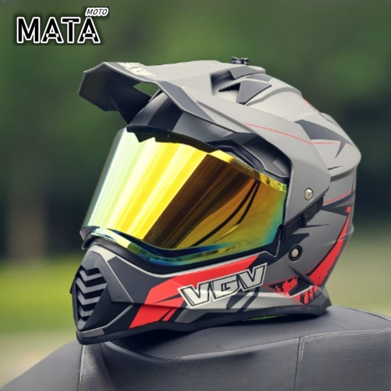 VGV Motocross ECE DOT Certific - Full Face Motorcycle Helmet With Bluetooth 评论和价格