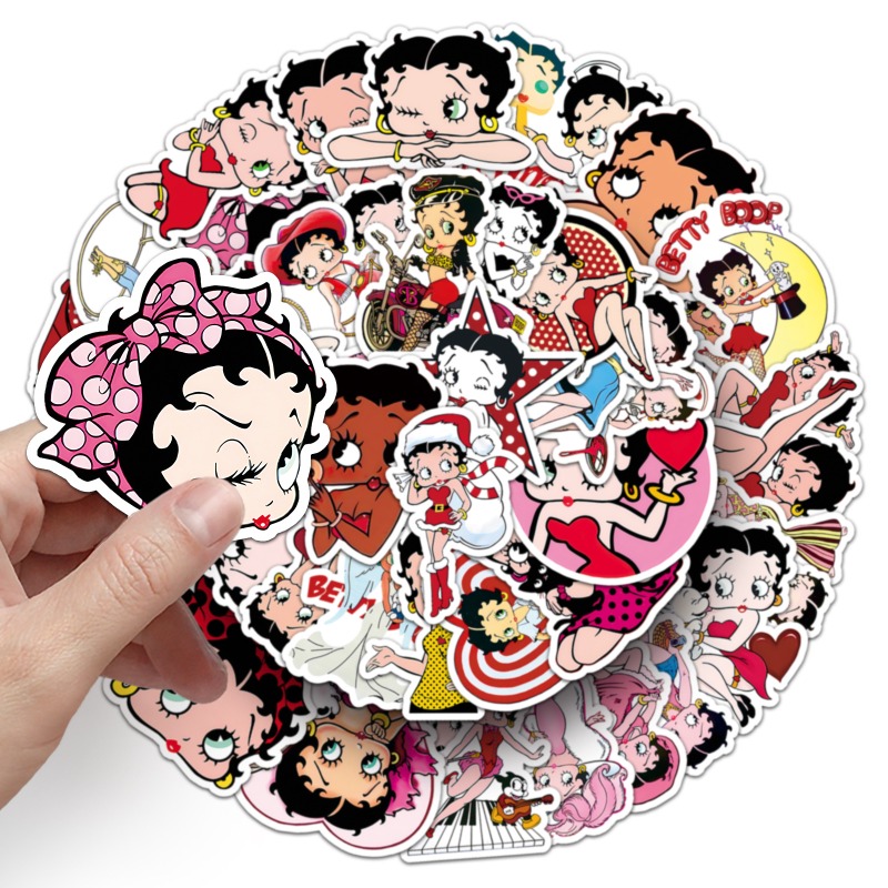 Betty Boop 50 stickers high co - Atv Parts 评论和价格